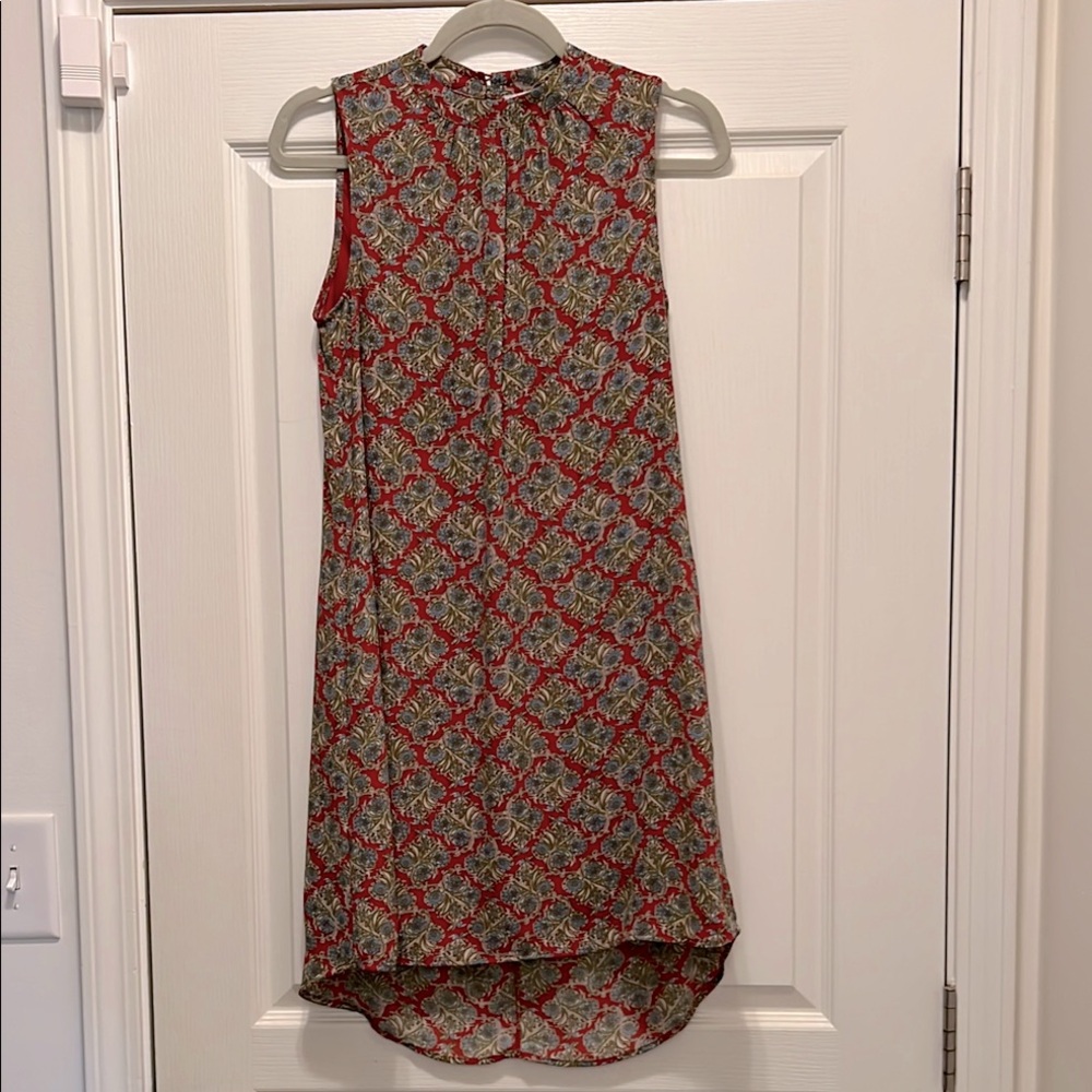 Sleeveless Patterned Dress - Red, Blue and Green | Size XS